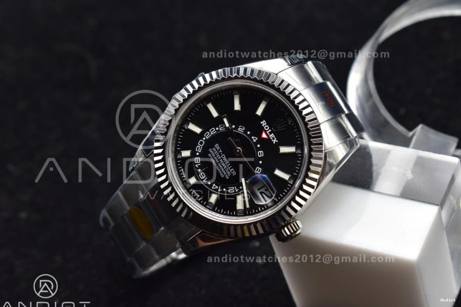 on SS A23J Black SS Oyster Edition Dial Skydweller Best Noob Bracelet 0515